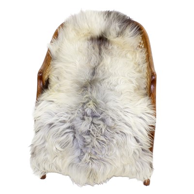 Ivory White w Black Heidschnucke Sheepskin