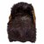 Large Long Wool Blackish Brown w Gray Heidschnucke Sheepskin
