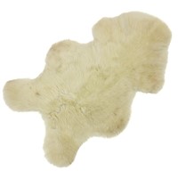 Silky White w Light Mottle Short Soft Sheepskin