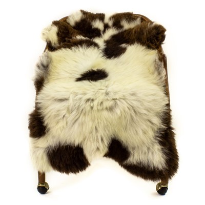 White with Light Brown Spots Spotted Sheepskin