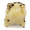 Wide Cushy Golden Ivory w Brown Spots Spotted Sheepskin