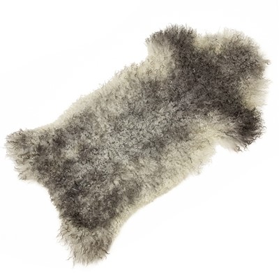 Gray and Silver w Neat Curls Gotland Sheepskin