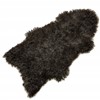 Black and Gray w Neat Curls Gotland Sheepskin