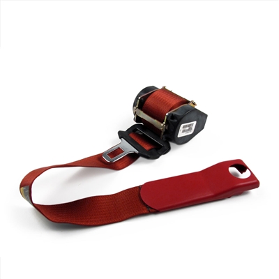 Red Passenger Side Seat Belt with Retractor Factory Part nos. 10347722, 89023909 - SMC Performance and Auto Parts