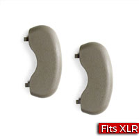 Pair of Sunshade/Sunvisor Retainer Hole Covers in Medium Dark Neutral (15I) Factory Part no. 10347793 - SMC Performance and Auto Parts