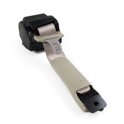 Shale Driver Side Seat Belt with Retractor and Black Lower Trim Ring Factory Part nos. 10354117, 89023214, 88957865 - SMC Performance and Auto Parts