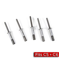 Set of 5 Rear Compartment Floor Panel Rivets Factory Part no. 10407692 - SMC Performance and Auto Parts