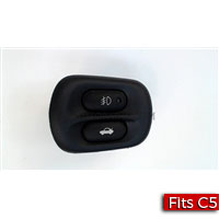 Fog Lamp (Fog Light) and Rear Compartment Release Switch for a 1997-2004 Chevrolet C5 Corvette, Non-European - SMC Performance and Auto Parts