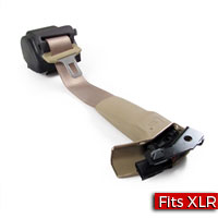 Cashmere Passenger Side Seat Belt with Retractor and Olive Ash Lower Trim Ring Factory Part nos. 15930415, 19209675 - SMC Performance and Auto Parts
