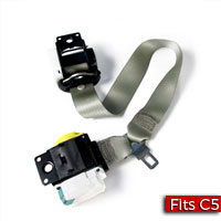 Shale Convertible Passenger Seat Belt with Shoulder Retractor Part no. 88956051, 88955170 - SMC Performance and Auto Parts