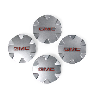 Set of 4 Wheel Center Caps for 18" 6 Spoke Metallic Silver Painted Aluminum Wheels Factory Part no. 9597570 - SMC Performance and Auto Parts