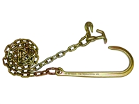 <h3>10FOOT 5/16 G7 CHAIN W/ 15" J HOOK  AND GRAB HOOK AND HAMMERHEAD HOOK "Pair"</h3>