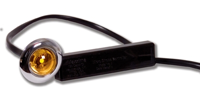 <h3> 1" Round Micro Strobe Amber w/ Stainless Steel Cover</h3>