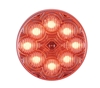 <h3> 8 LED RED CLEARANCE MARKER 2 1/2 ROUND CLEAR LENS</h3>