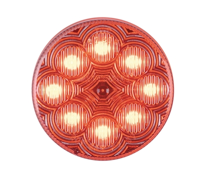 <h3> 8 LED RED CLEARANCE MARKER 2 1/2 ROUND CLEAR LENS</h3>