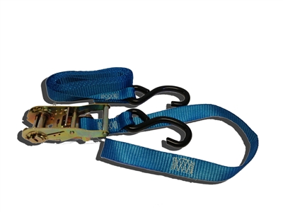 <h3>1" x 9' Ratchet Tie Down w/ 2 S-Hooks Short Side w/ Loop</h3>