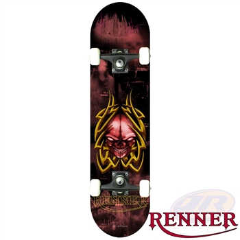 Renner,tribal.skull,complete,beginner,skateboard