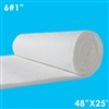 1 inch thick ceramic fiber blanket 48 inches wide 25 feet long