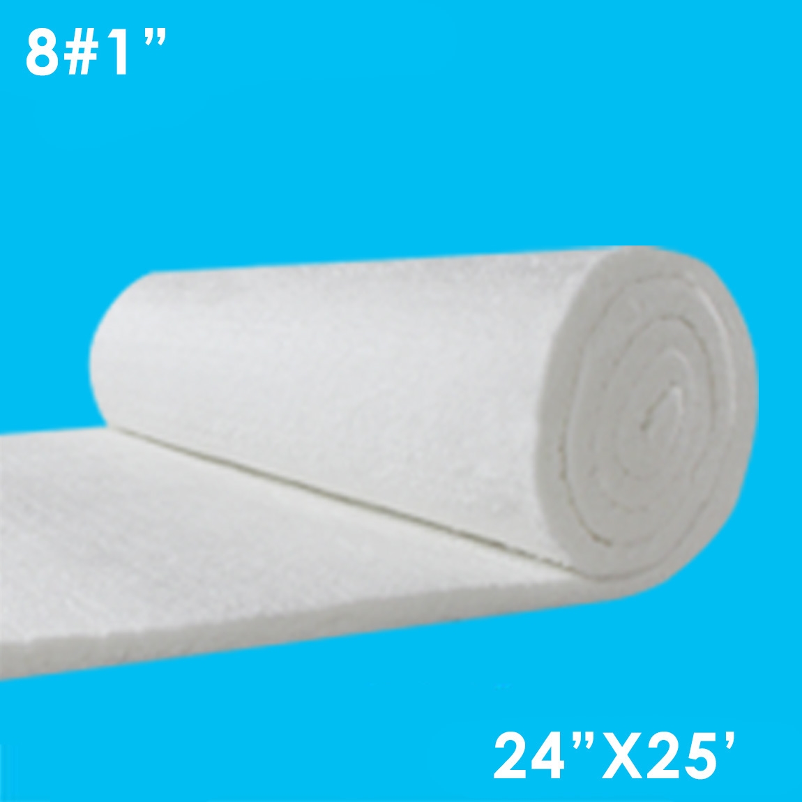 Ceramic Fiber Blanket 2400F 8# High Temp Thermal Insulation 1/2x24x12.5