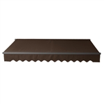 Retractable Patio Awning 10 x 8 Feet - Brown with Black Frame - ALEKO