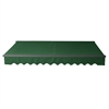 Retractable Patio Awning 12x10 Feet - Green with Black Frame - ALEKO