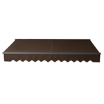 Motorized Retractable Black Frame Patio Awning 12 x 10 Feet - Brown - ALEKO