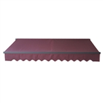 Motorized Retractable Black Frame Patio Awning 16 x 10 Feet - Burgundy - ALEKO