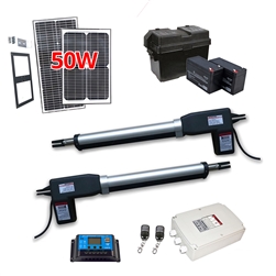 Dual Swing Gate Operator - AS1200 AC/DC - Solar Kit 50W - ALEKO