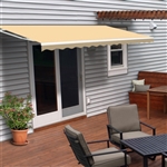 Motorized Retractable Patio Awning - 13X10 Feet - Ivory - ALEKO