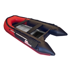 Inflatable Boat with Aluminum Floor - BT320 - 10.5 ft - Red and Black - ALEKO