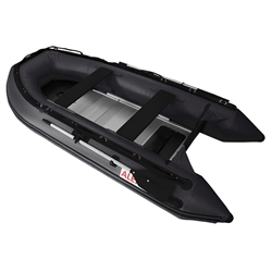 Inflatable Boat with Aluminum Floor - BT380 - 12.5 ft - Black - ALEKO