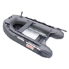 PRO Fishing Inflatable Boat with Aluminum Floor  - Fishing Rod - Front Board Holders - 8.4 ft - Gray - ALEKO