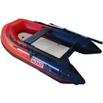 Inflatable Air Floor Sport Boat - 8.4 Foot - Red and Black - ALEKO