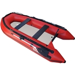 Inflatable Boat with Air Deck Floor - 10.5 Ft - Red - ALEKO