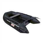 ALEKO PRO Fishing Inflatable Boat with Aluminum Floor - Front Board Holders  - 12.5 ft - Black 