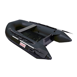 Inflatable Sport Boat with Pre-Installed Slide Slat Floor - 8.4 Foot - Black - ALEKO