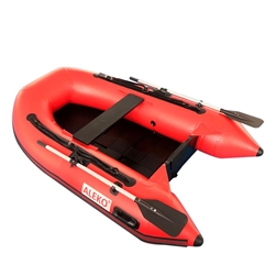 Inflatable Sport Boat with Pre-Installed Slide Slat Floor - 8.4 Foot - Red - ALEKO