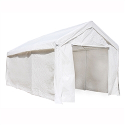 ALEKO Heavy Duty Outdoor Canopy Carport Tent - 10 X 20 FT - White
