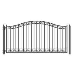 ALEKOÂ® DUBLIN Style Single Swing Steel Driveway Gate 12'