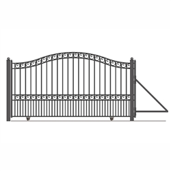 ALEKOÂ® PARIS Style Slide Steel Driveway Gate 12'