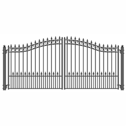 Prague Style Swing Dual Steel Driveway Gates 12