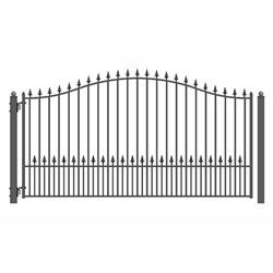 ALEKOÂ® MUNICH Style Single Swing Steel Driveway Gate 14'