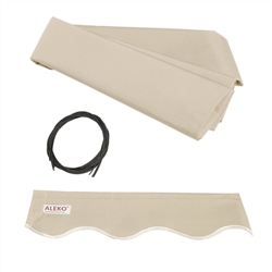 Retractable Awning Fabric Replacement - 2 x 1.5 Meter - Ivory - ALEKO