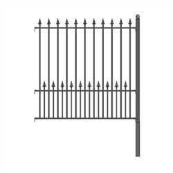 ALEKO&reg; Munich Style DIY Iron Wrought Steel 5.5' X 5' (1.7 X 1.5 m)  High Quality Ornamental Fence