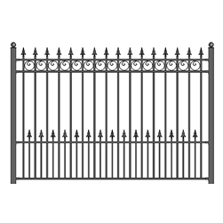 ALEKOÂ® PRAGUE Steel Fence 8' x 5'