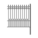 ALEKO&reg; Prague Style DIY Iron Wrought Steel 5.5' X 5' (1.7 X 1.5 m)  High Quality Ornamental Fence