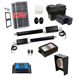 Dual Swing Gate Operator - GG900U/AS900U AC/DC - ETL Listed - Solar Kit 60W - ALEKO