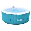 Round Inflatable Hot Tub Spa With Cover - 4 Person - 210 Gallon - Light Blue and White - ALEKO