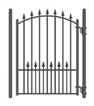 Munich Style Steel Pedestrian Gate 5'