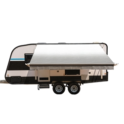 Motorized Retractable RV/Patio Awning - 10 x 8 Feet - Grey - ALEKO